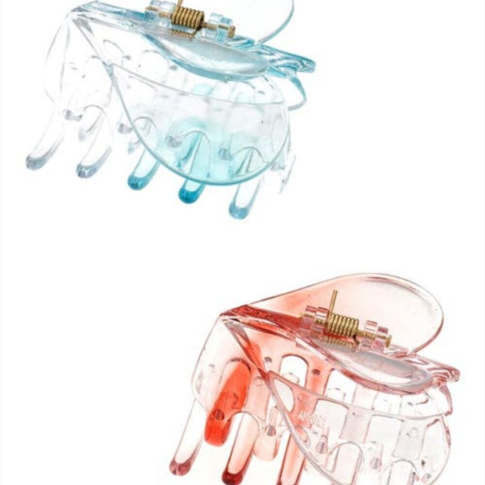 Ettika 2 Pack Assorted Heart Claw Hair Clips